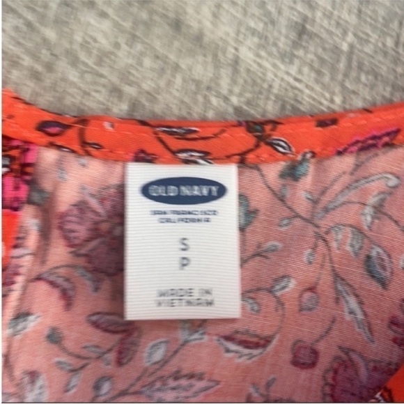 Old Navy Orange Floral Dress Size Small. - Picture 4 of 8